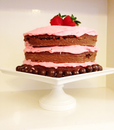 A Blissful Nest - Chocolate Strawberry Cake