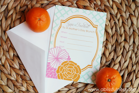 Mother's Day Brunch Luncheon Invitation - A Blissful Nest