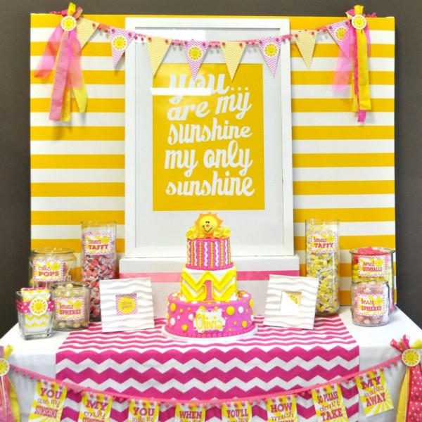 You are my Sunshine dessert table