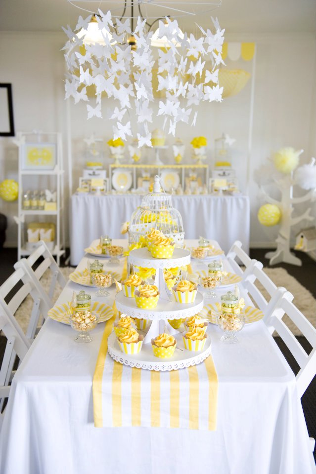 {BN Black Book of Parties} Bright Yellow and White 12th Birthday Party ...