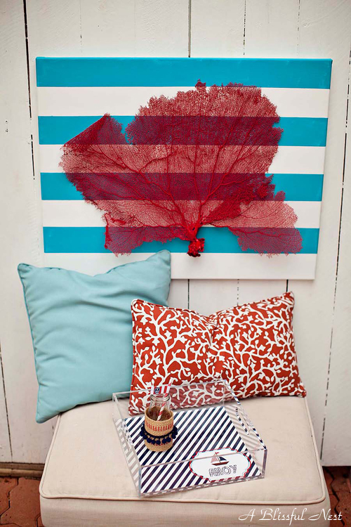 DIY Beach Art - you will love this easy homemade wall art tutorial!