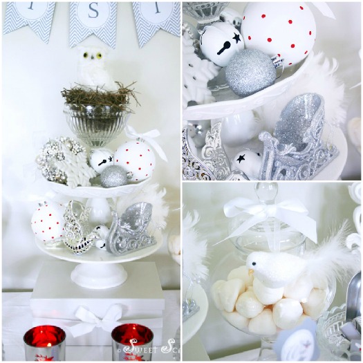 {BN Black Book of Parties} White Christmas Dessert Table