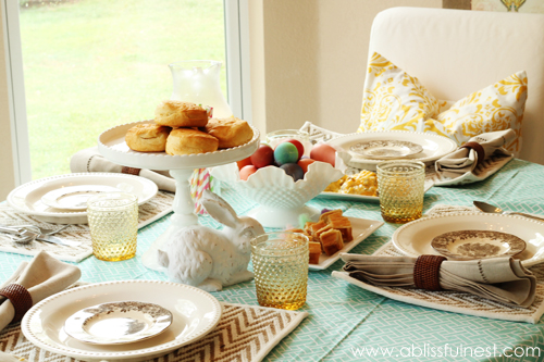 Spring Table Setting Ideas Entertaining- A Blissful Nest 