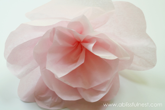 Tissue Paper Flower Tutorial by A Blissful Nest 